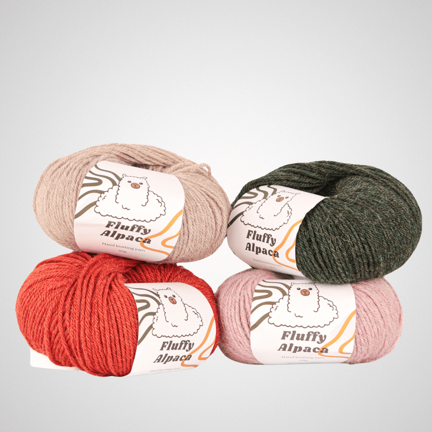 Fluffy Alpaca - Knitting thread - 100% alpaca wool - Country gray